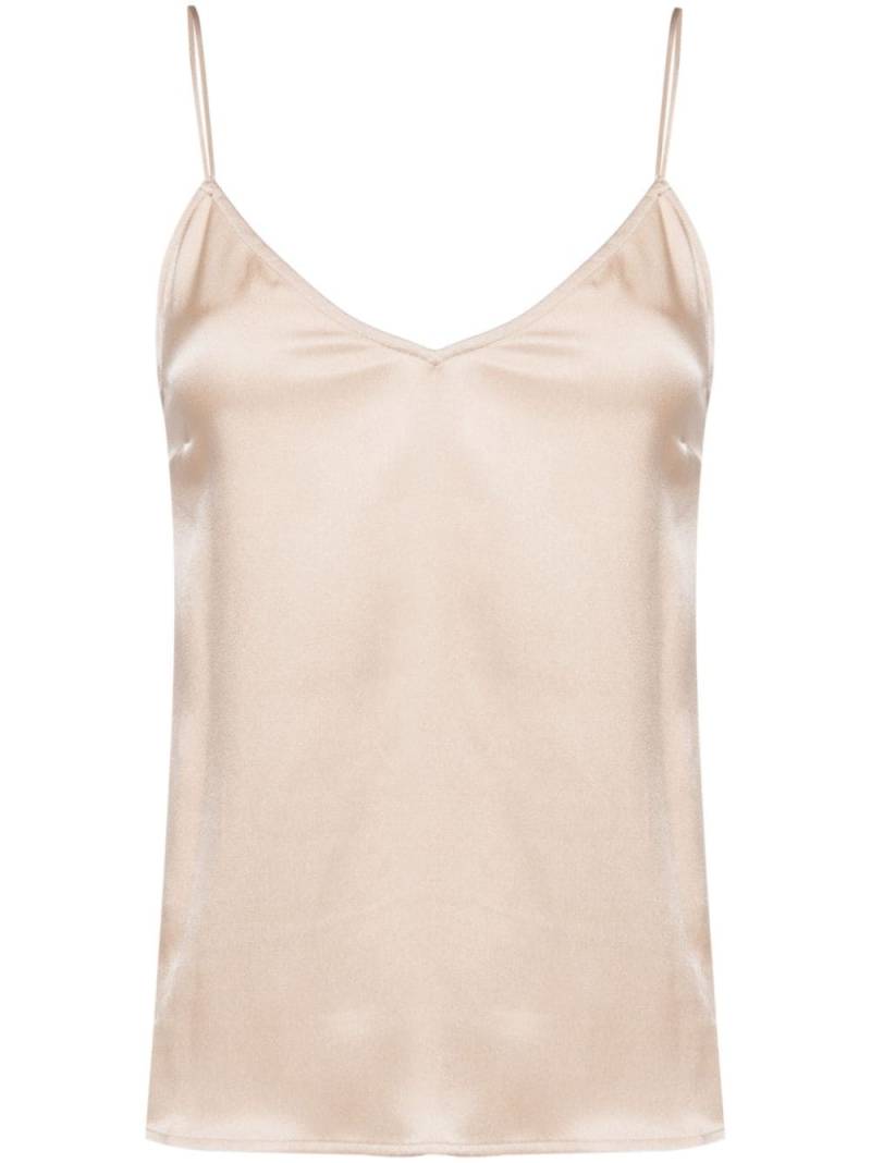 ANINE BING Gwyneth silk top - Neutrals von ANINE BING