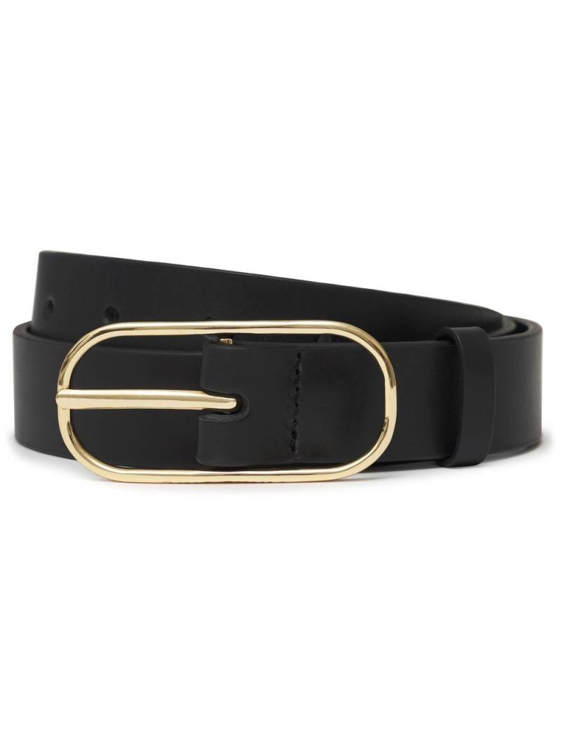 ANINE BING Harper leather buckle belt - Black von ANINE BING