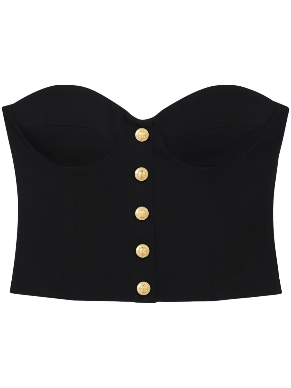 ANINE BING Jennifer corset-style top - Black von ANINE BING