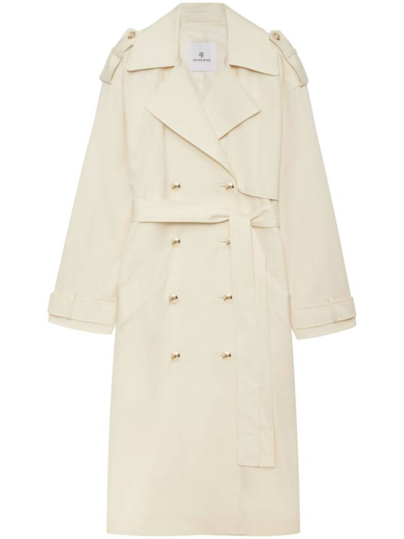 ANINE BING Layton button-detail oversize trench - Neutrals von ANINE BING