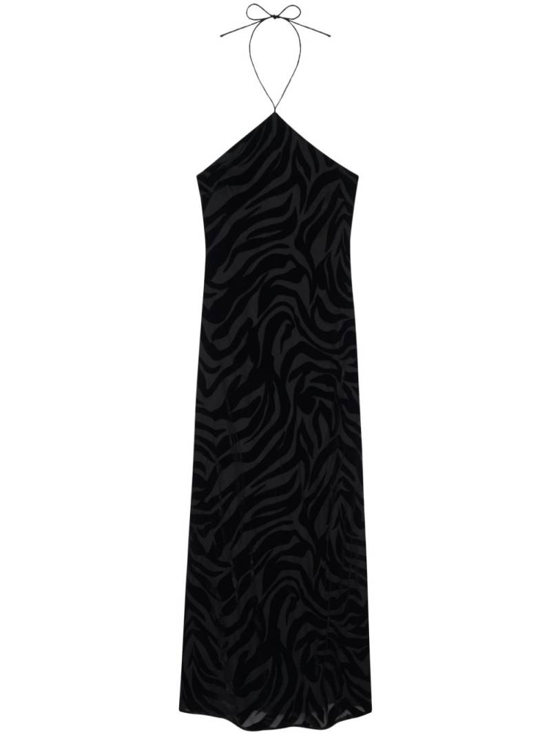 ANINE BING Leanne halterneck maxi dress - Black von ANINE BING