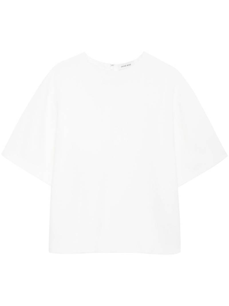 ANINE BING Maddie crepe T-shirt - White von ANINE BING