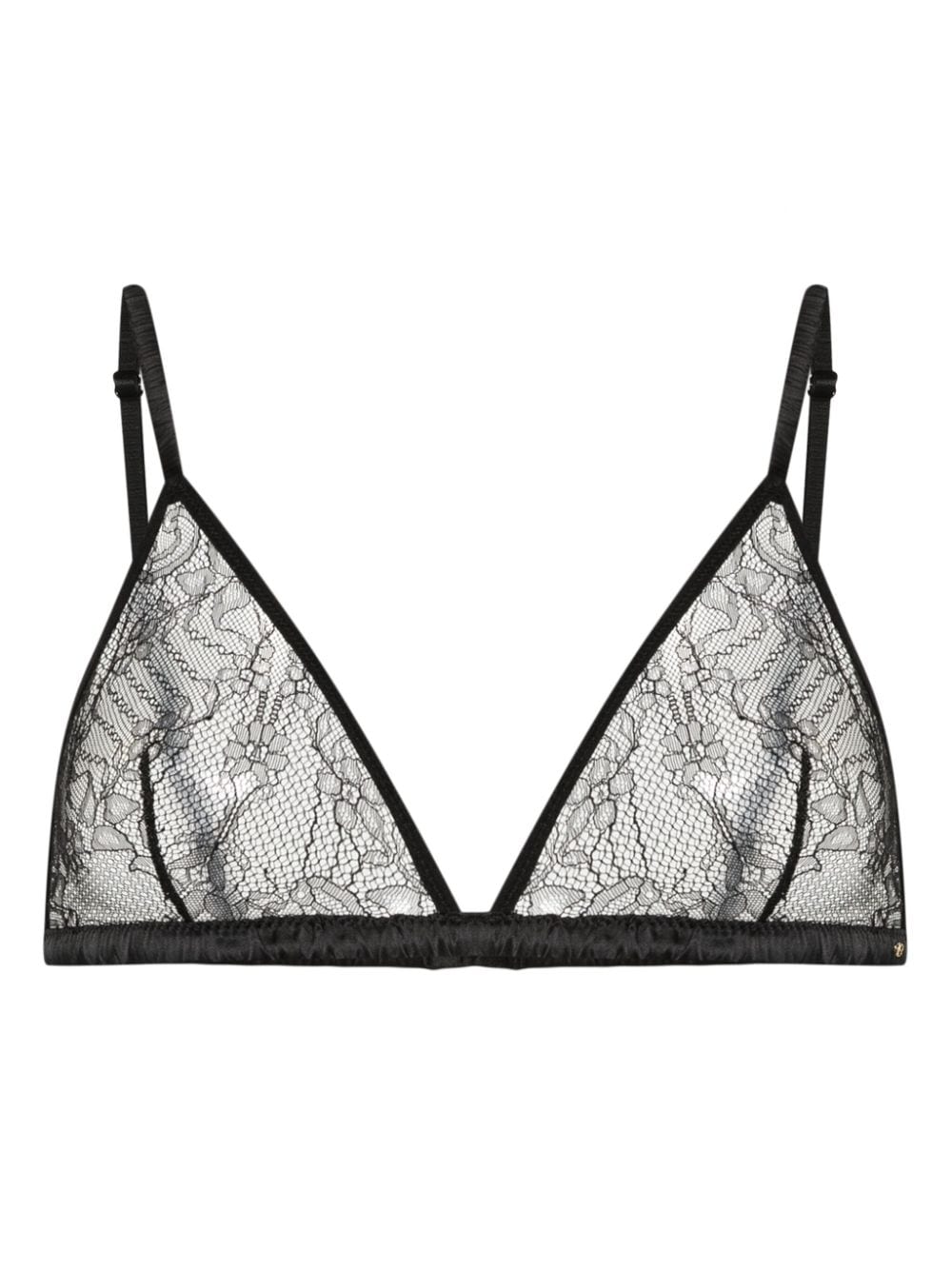 ANINE BING Maddy lace triangle bra - Black von ANINE BING