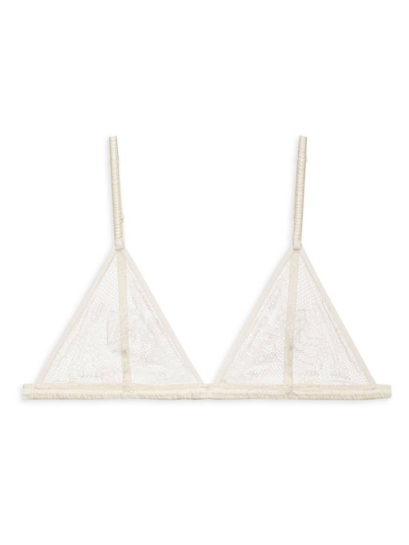 ANINE BING Maddy floral-lace bra - Neutrals von ANINE BING