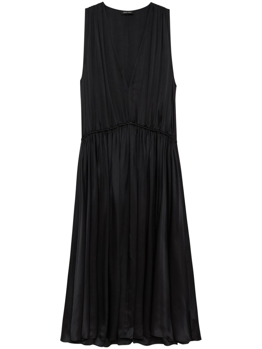 ANINE BING Mia silk maxi dress - Black von ANINE BING