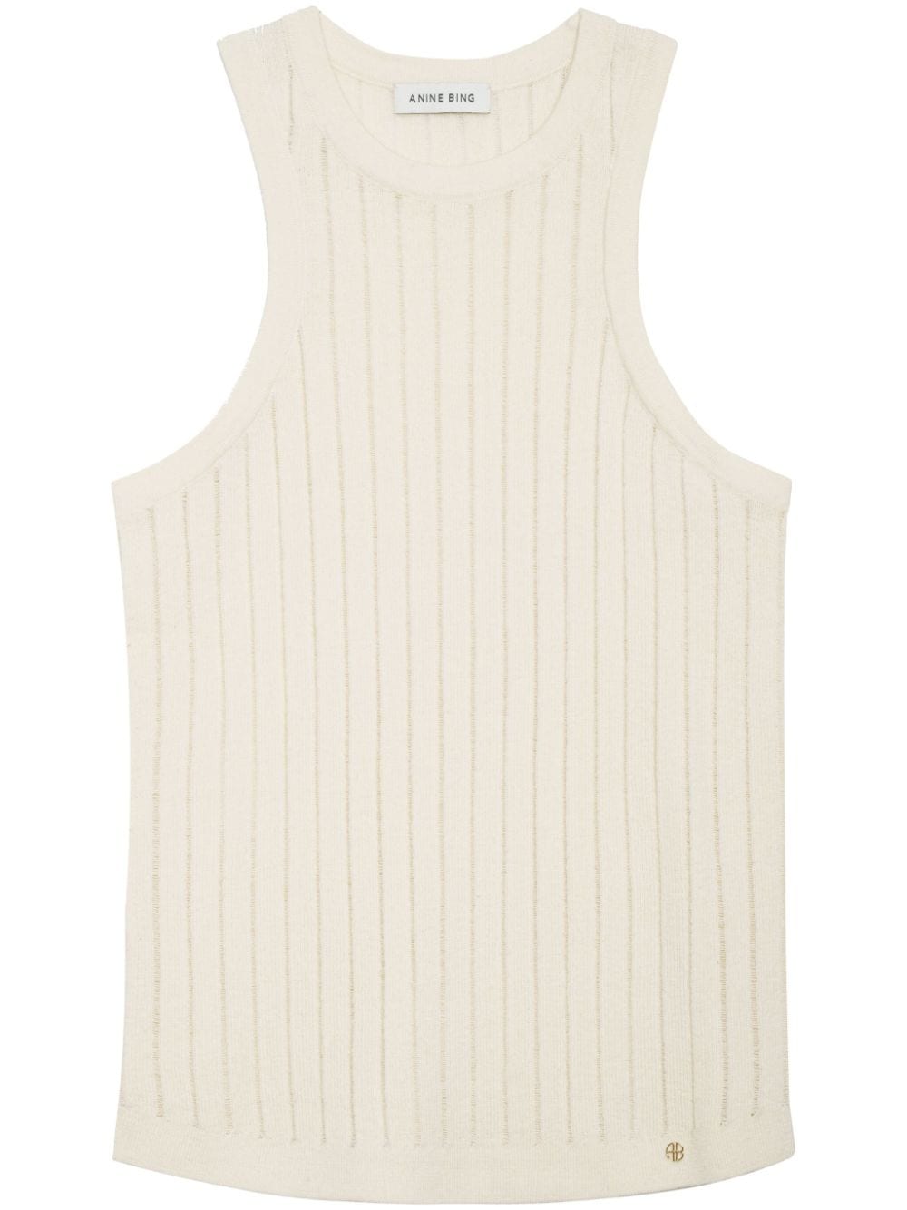 ANINE BING Noel ribbed tank top - Neutrals von ANINE BING