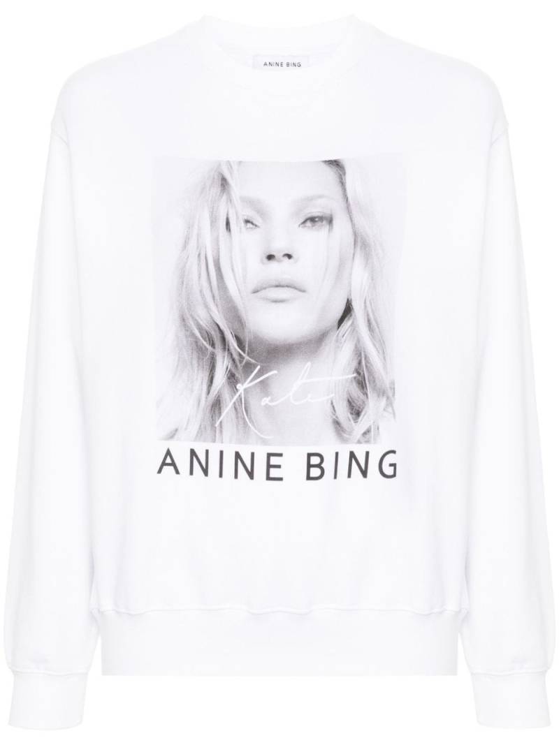 ANINE BING Ramona cotton sweatshirt - White von ANINE BING