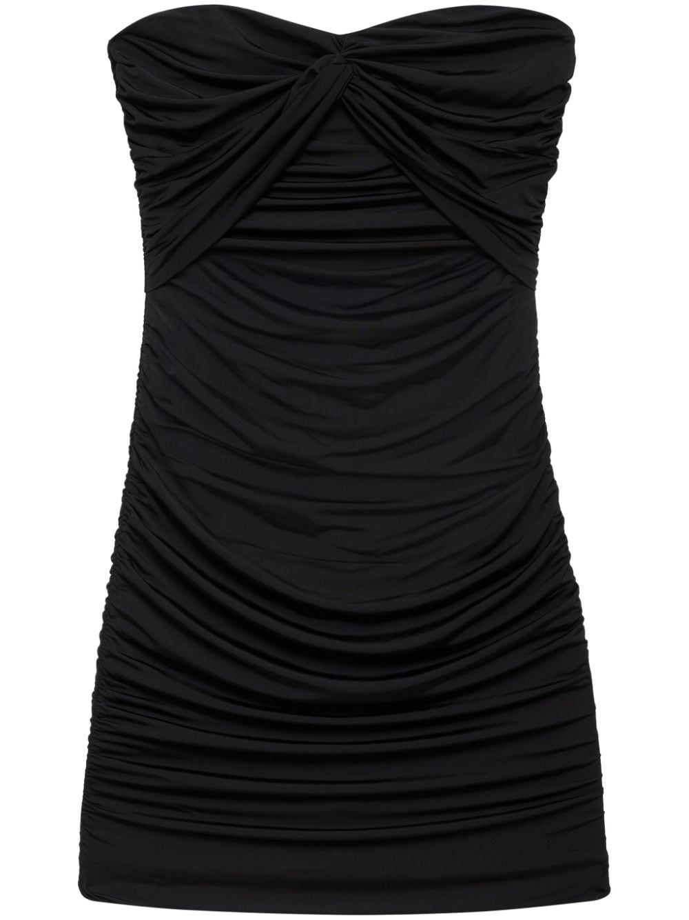 ANINE BING Ravine ruched mini dress - Black von ANINE BING