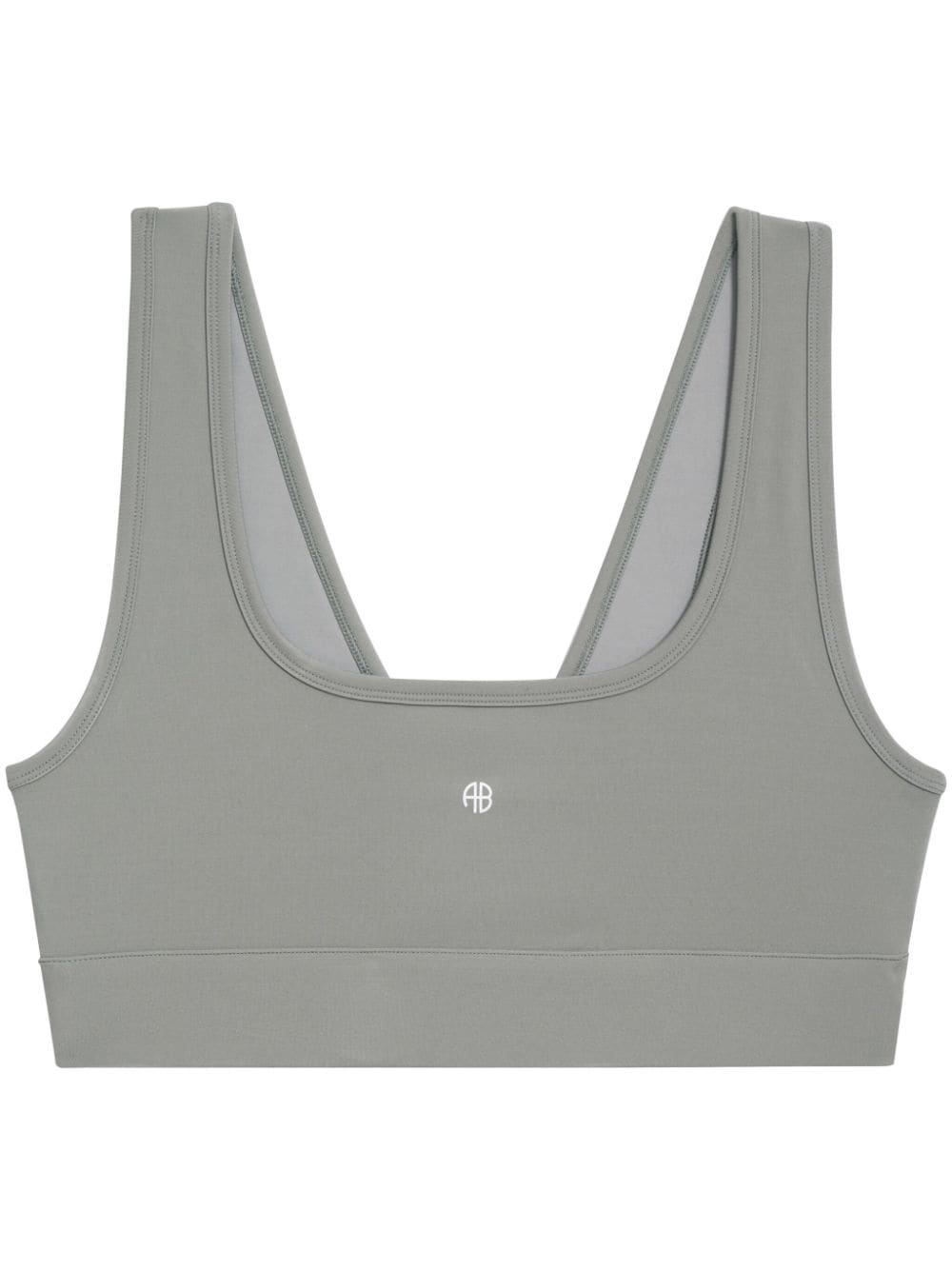 ANINE BING Renae logo-embroidered sports bra - Grey von ANINE BING