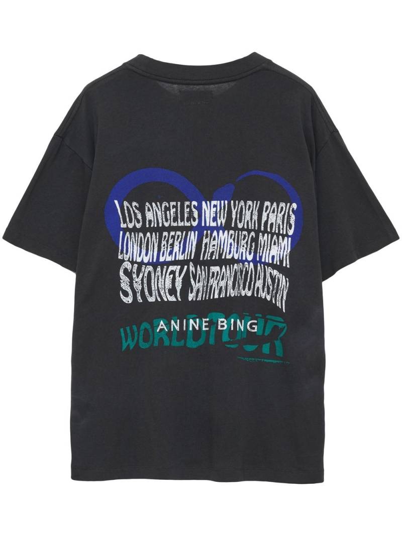 ANINE BING The Walker short-sleeve T-shirt - Black von ANINE BING