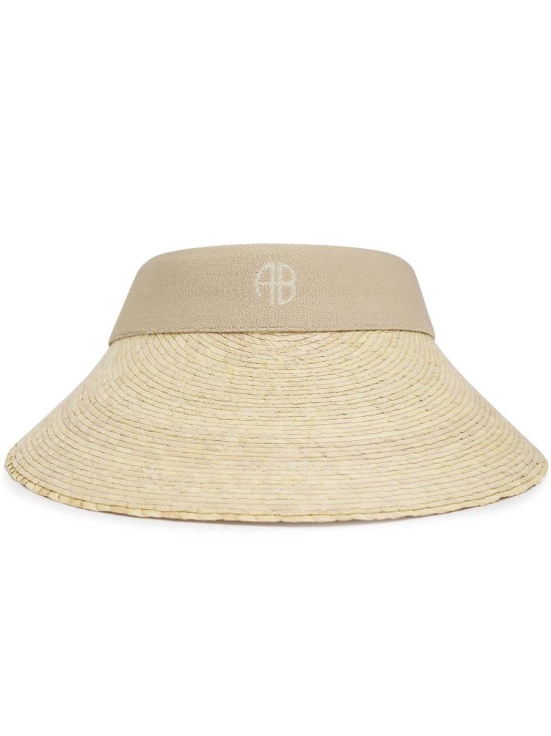 ANINE BING Venus interwoven-design visor - Neutrals von ANINE BING