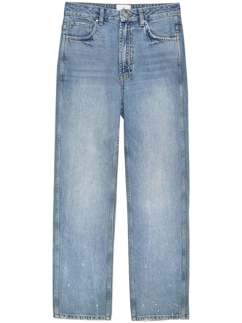 ANINE BING Vin paint-detail cropped jeans - Blue von ANINE BING