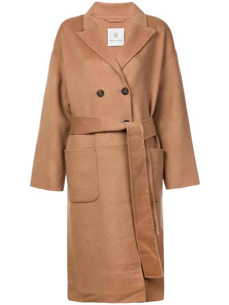 ANINE BING Dylan belted double-breasted coat - Neutrals von ANINE BING