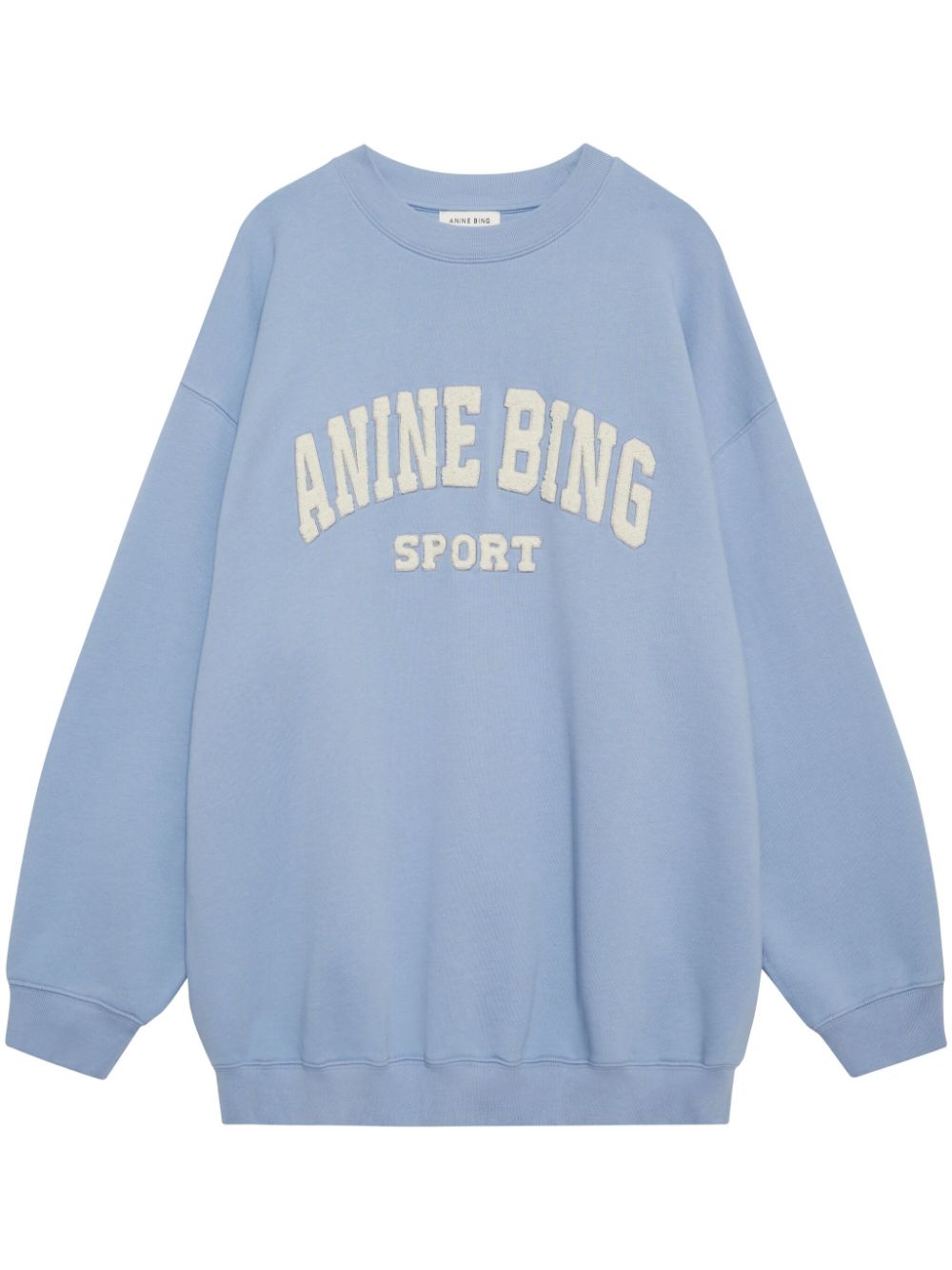 ANINE BING embroidered-logo organic cotton sweatshirt - Blue von ANINE BING