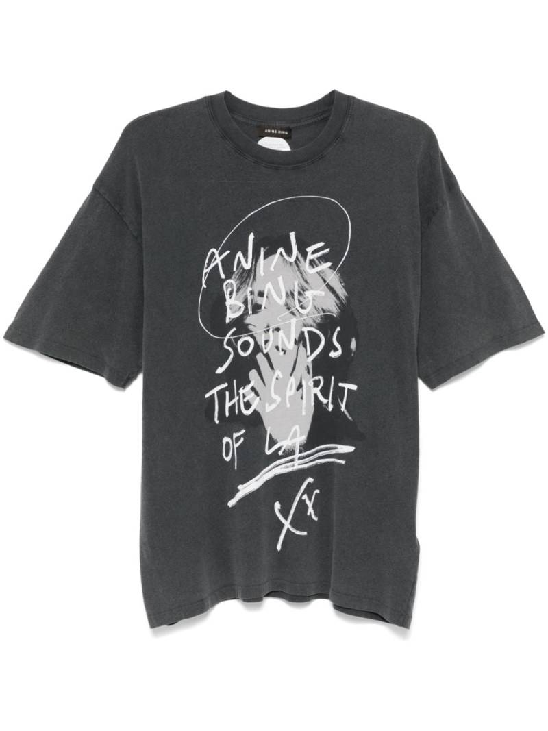 ANINE BING graphic-print T-shirt - Black von ANINE BING