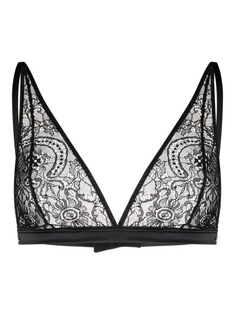 ANINE BING lace-trim triangle bra - Black von ANINE BING