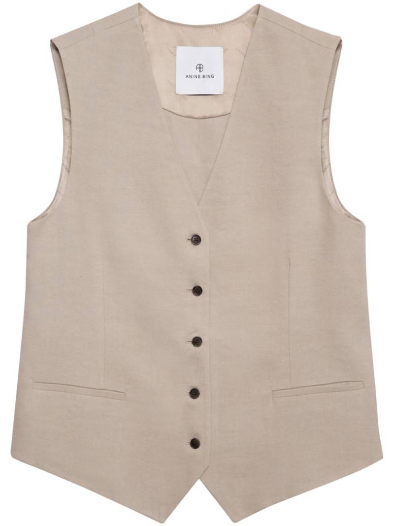 ANINE BING lena sleeveless vest - Neutrals von ANINE BING