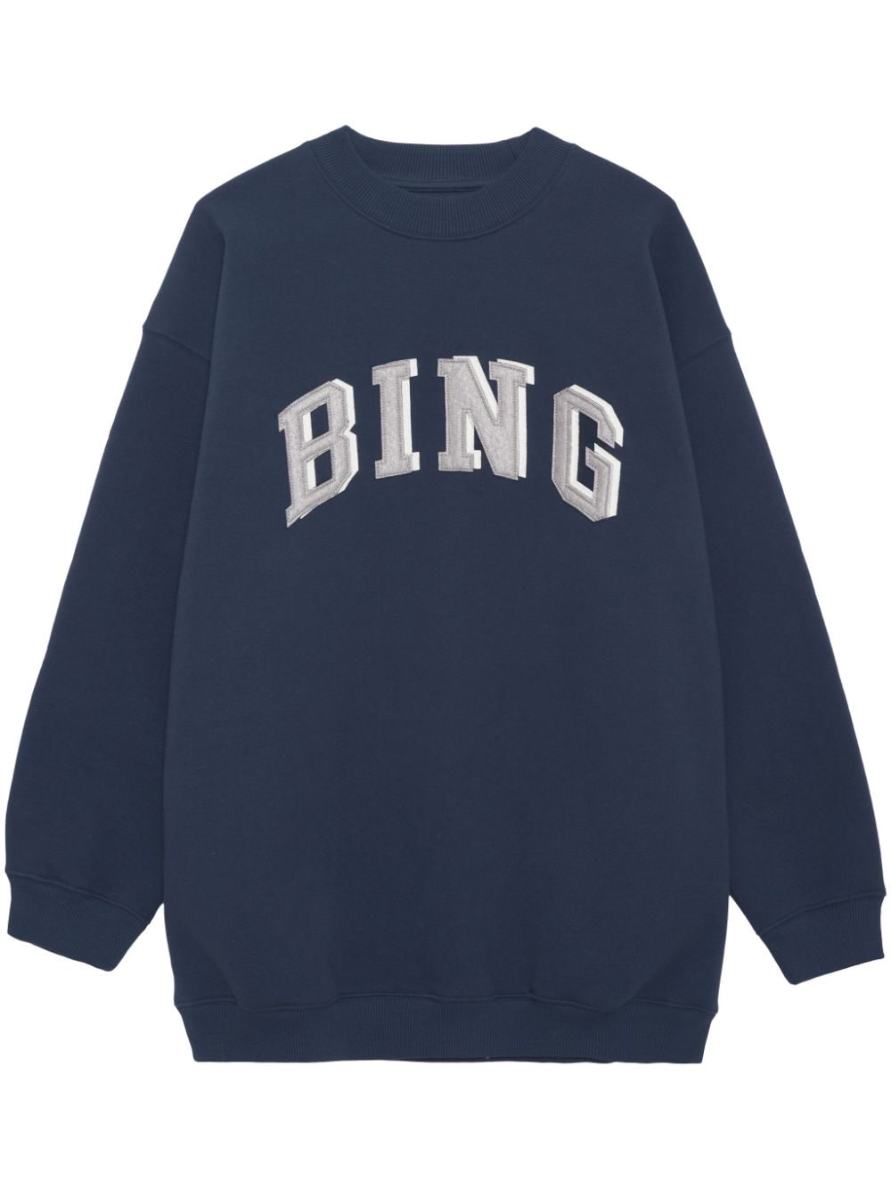 ANINE BING logo-print cotton-blend sweatshirt - Blue von ANINE BING