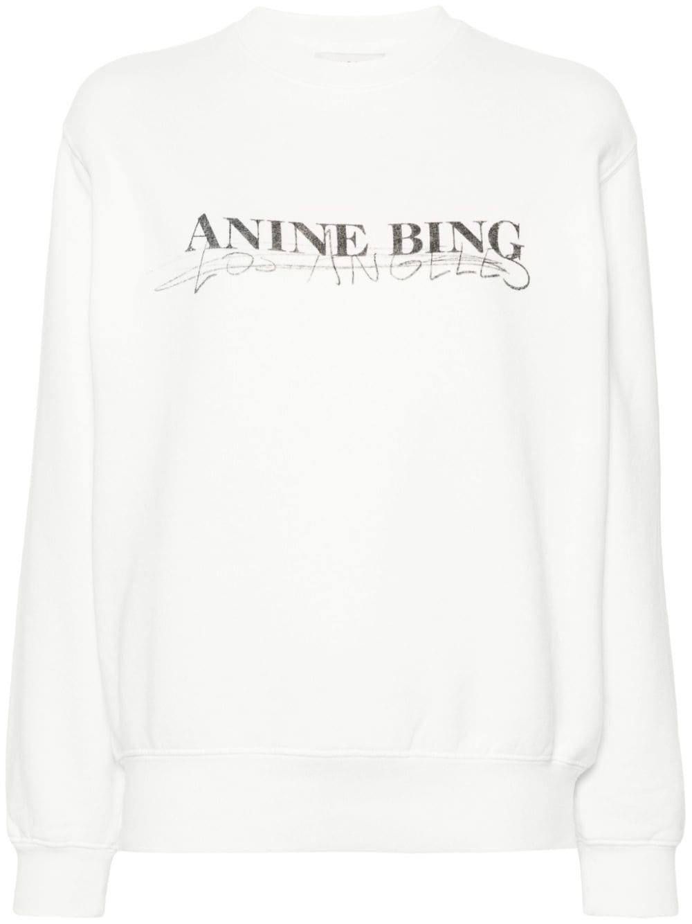 ANINE BING logo-print cotton sweatshirt - White von ANINE BING