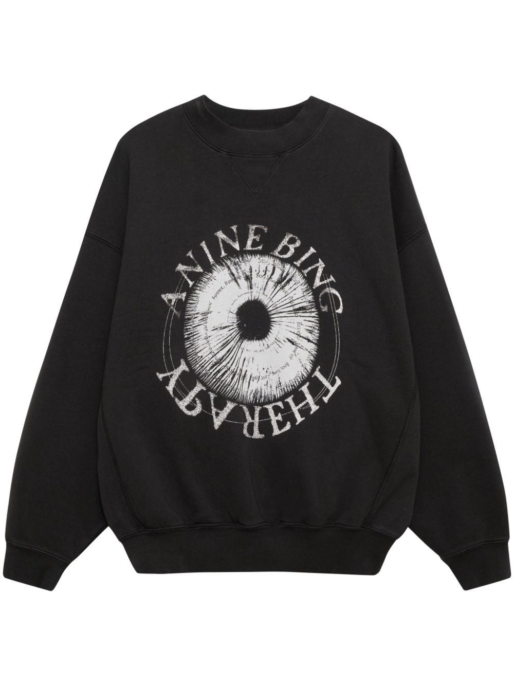 ANINE BING logo-print organic cotton sweater - Black von ANINE BING