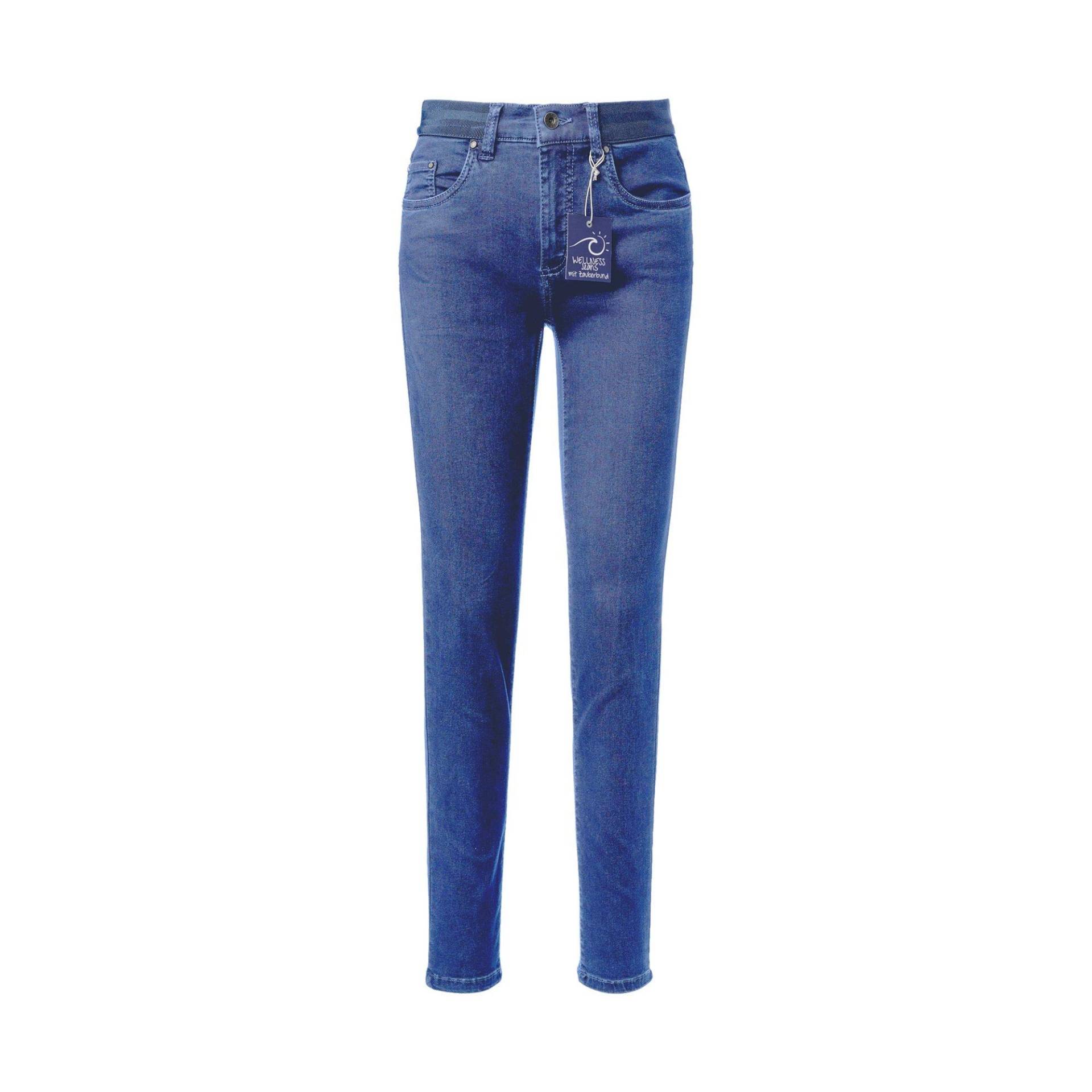 5-pocket Hose, Slim Fit Damen Blau Denim 48 von ANNA MONTANA