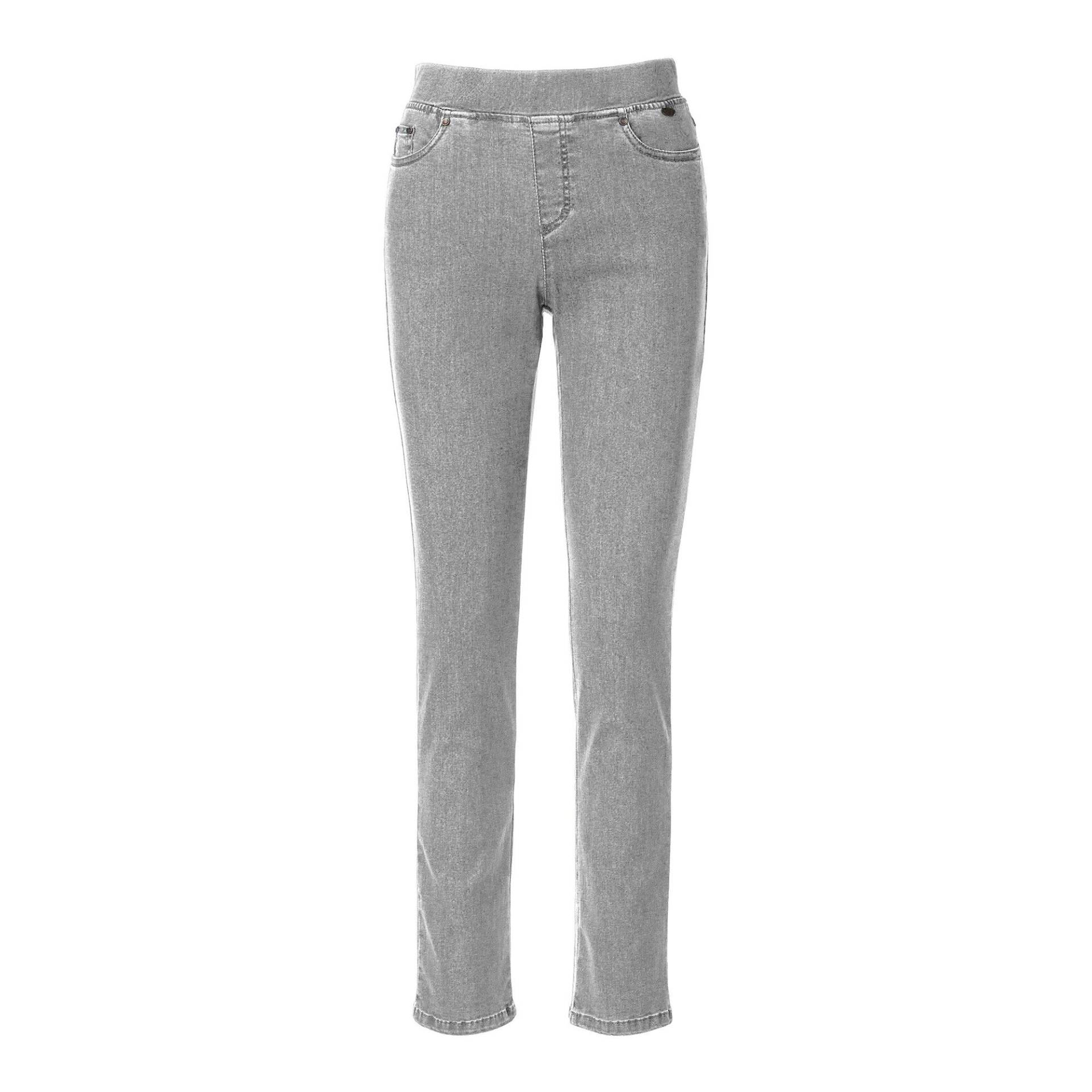Jeans, Slim Fit Damen Silber 40 von ANNA MONTANA