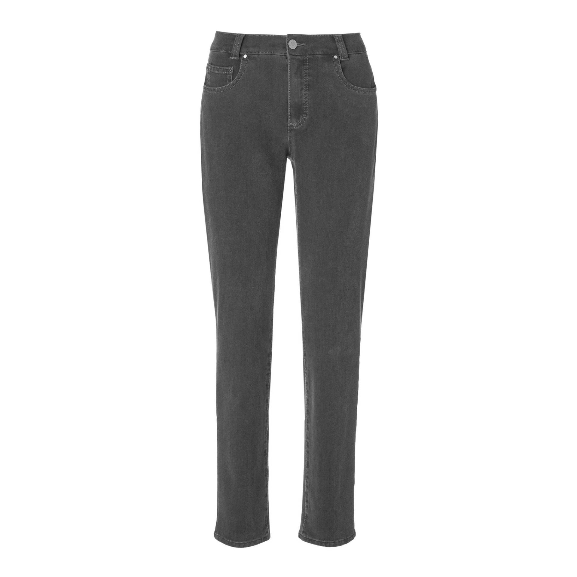 Jeans, Slim Fit Damen Anthrazit W42 von ANNA MONTANA