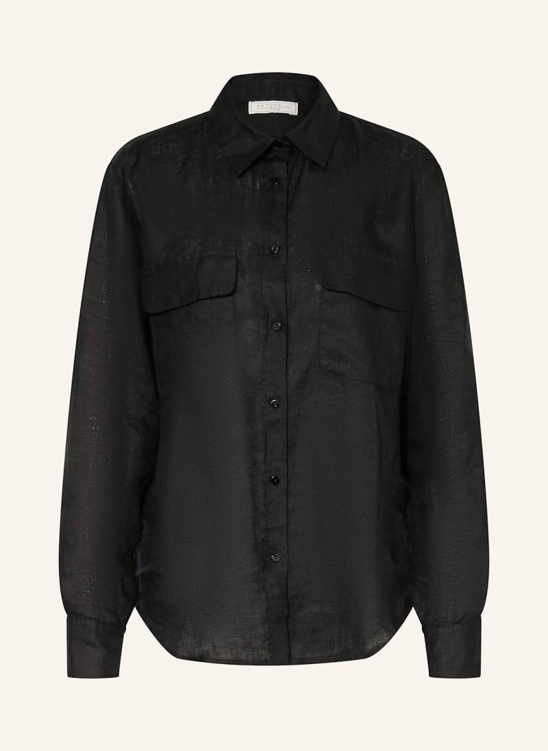 Antonelli Firenze Hemdbluse Aus Leinen schwarz von ANTONELLI firenze