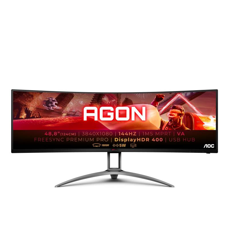 AG493QCX LED display 124 cm (48.8") 3840 x 1080 Pixel Schwarz von AOC