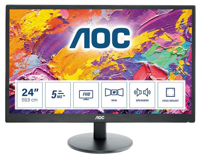 M2470SWH LED display 59,9 cm (23.6 Zoll) 1920 x 1080 Pixel Full HD Schwarz von AOC