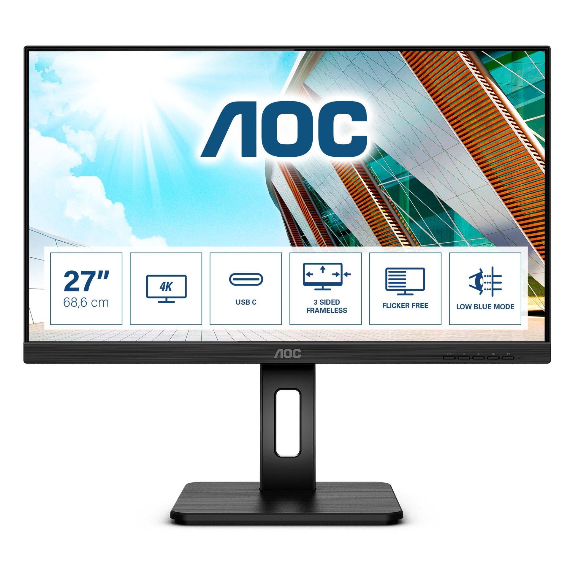 U27P2CA Computerbildschirm 68,6 cm (27") 3840 x 2160 Pixel 4K Ultra HD LED Schwarz von AOC