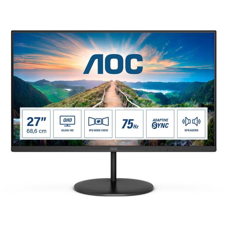 V4 Q27V4EA LED display 68,6 cm (27") 2560 x 1440 Pixel 2K Ultra HD Schwarz von AOC