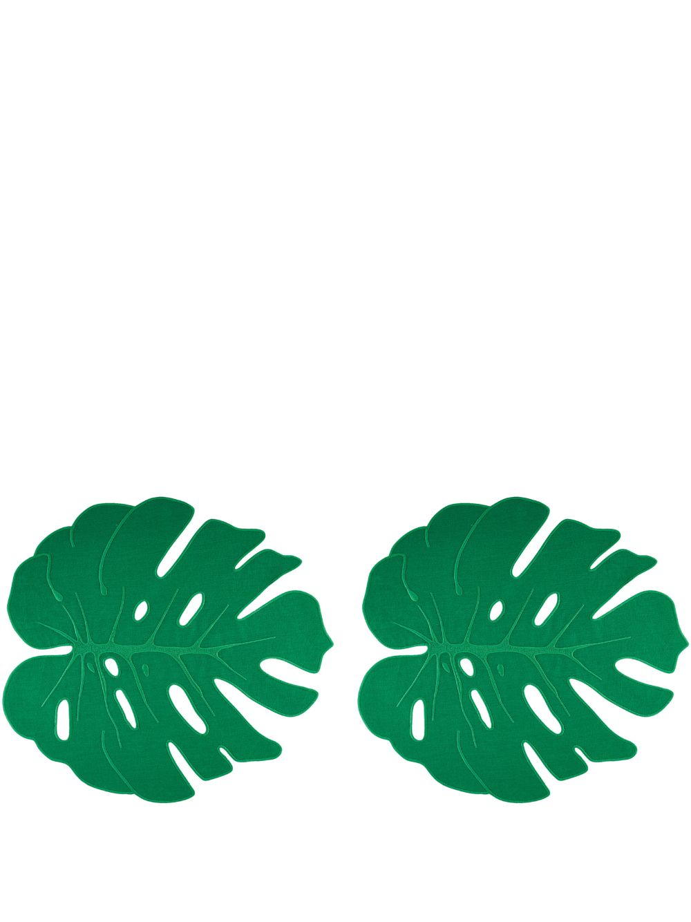 AQUAZZURA CASA Florida Leaf placemats (set of two) - Green von AQUAZZURA CASA