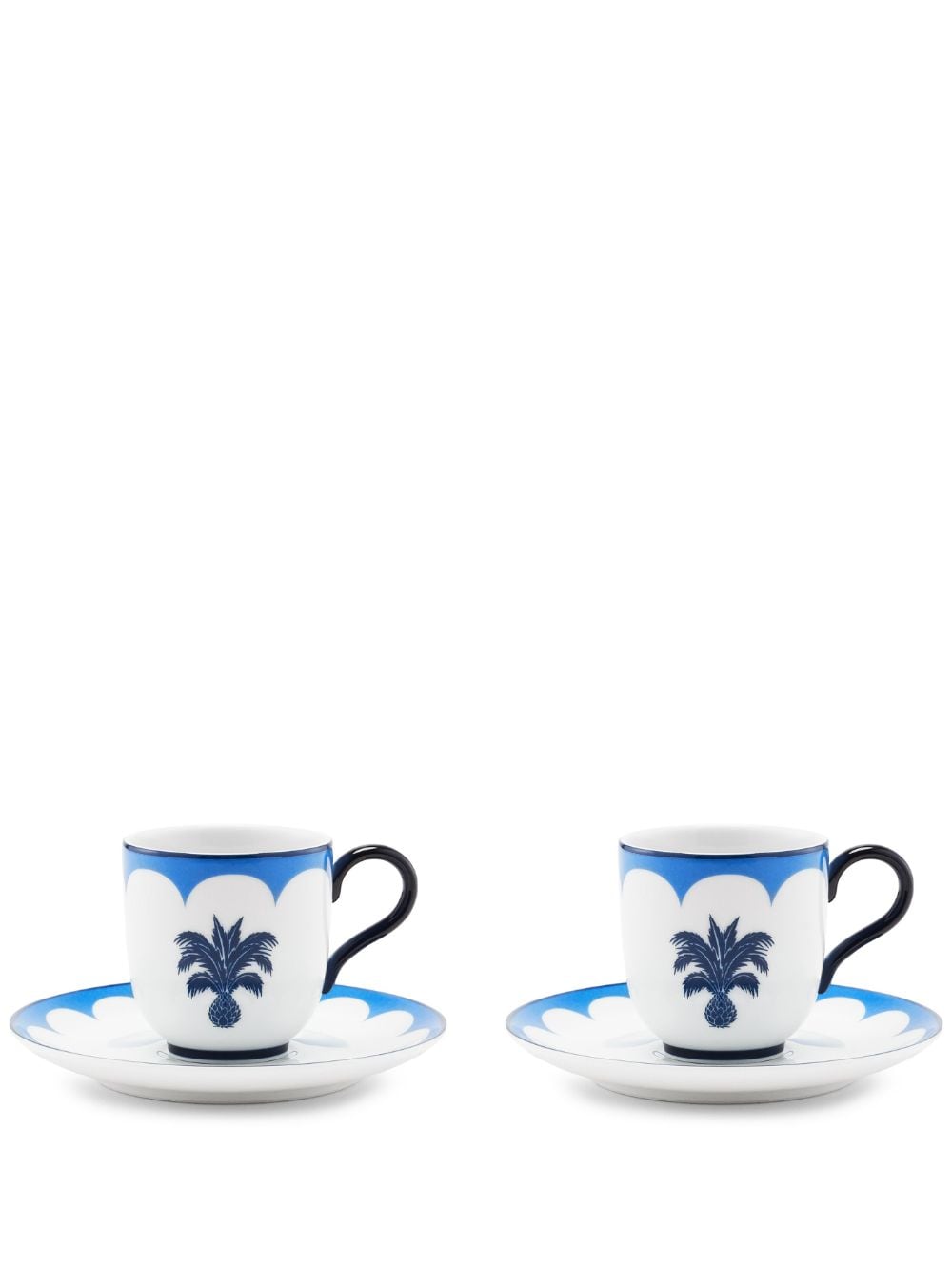 AQUAZZURA CASA Jaipur coffee cups and saucers (set of two) - Blue von AQUAZZURA CASA