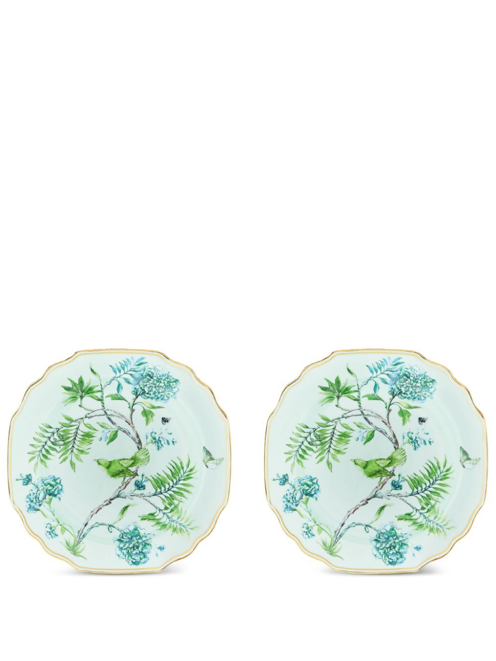 AQUAZZURA CASA Secret Garden dessert plates (set of two) - Green von AQUAZZURA CASA