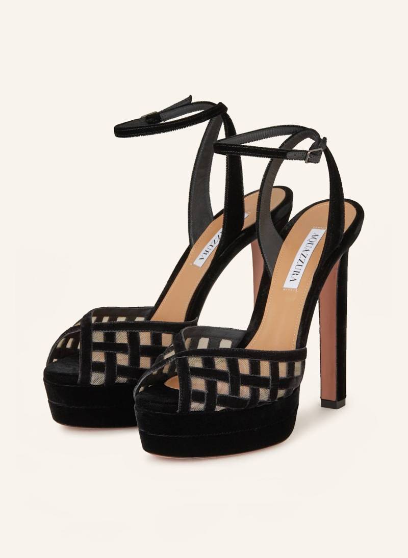 Aquazzura Plateau-Sandaletten Romance schwarz von AQUAZZURA