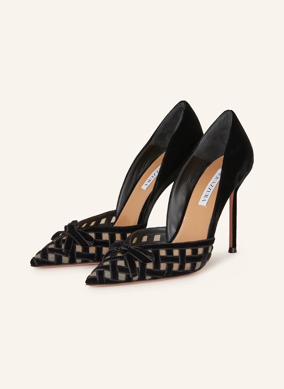 Aquazzura Pumps Romance Pump 105 Aus Samt schwarz von AQUAZZURA