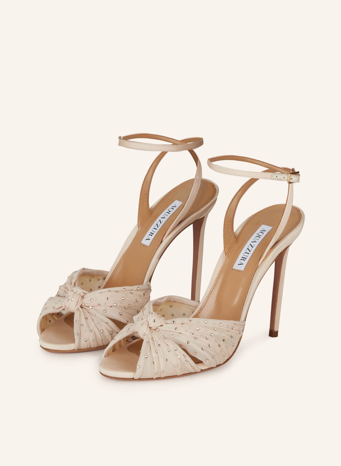 Aquazzura Sandaletten Slow Kisses Mit Schmucksteinen beige von AQUAZZURA