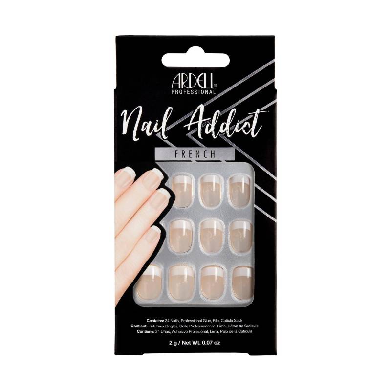 Nail Addict Classic French Tip, Künstliche Fingernägel Damen Weiss Set von ARDELL