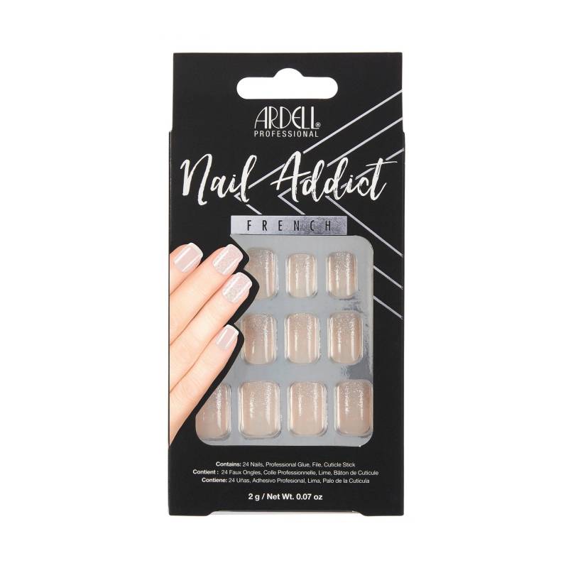 Nail Addict French Glitter, Künstliche Fingernägel Damen  24x von ARDELL