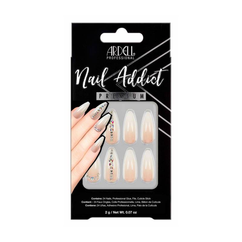 Nail Addict Nude Light Crystals, Künstliche Fingernägel Damen Nude 24x von ARDELL