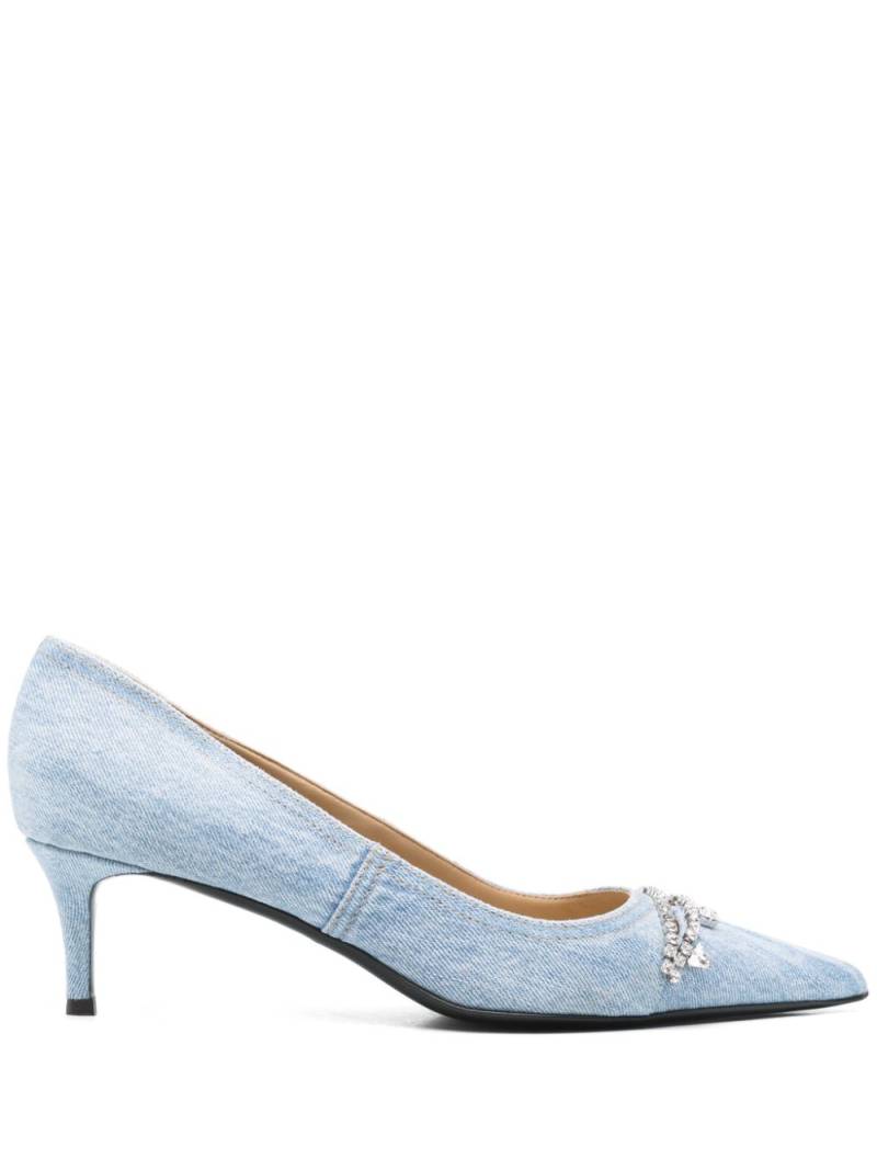 AREA 60mm denim pumps - Blue von AREA