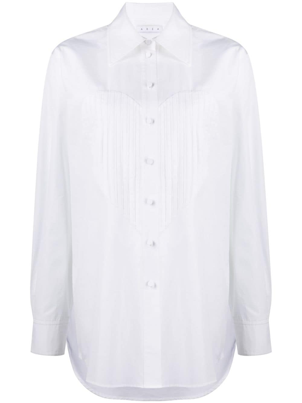 AREA Heart-Bib Tuxedo cotton shirt - White von AREA