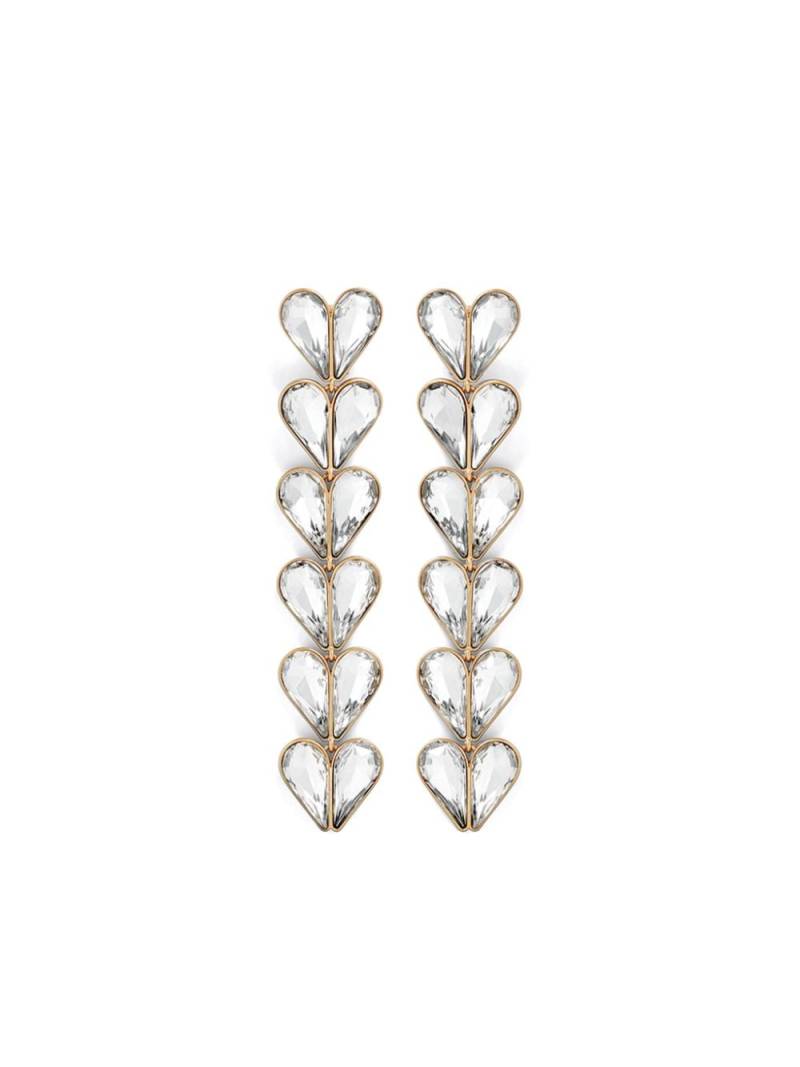 AREA Heart Drop crystal earrings - Gold von AREA