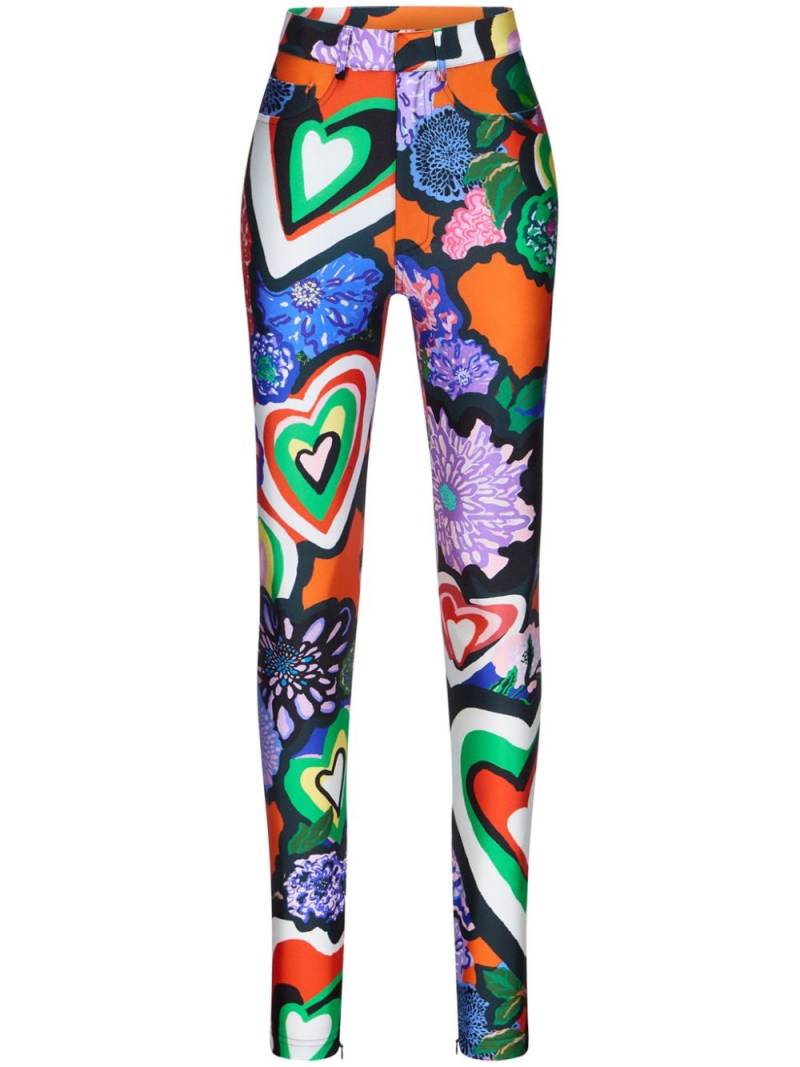 AREA Heart-printed leggings - Green von AREA