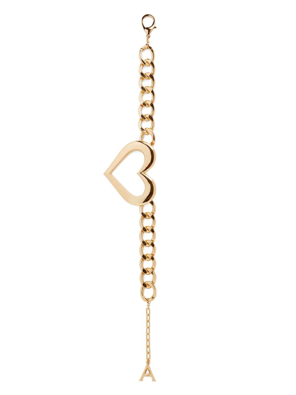 AREA heart pendant curb chain necklace - Gold von AREA