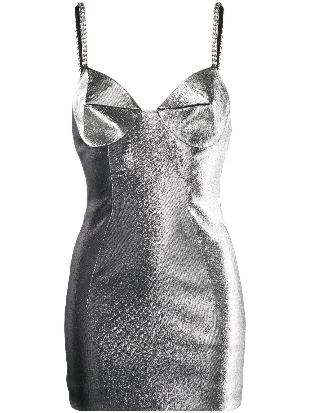 AREA metallic minidress - Silver von AREA