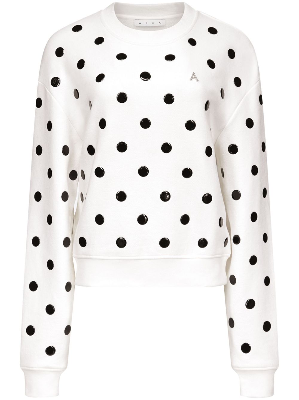 AREA polka-dot cotton sweatshirt - White von AREA