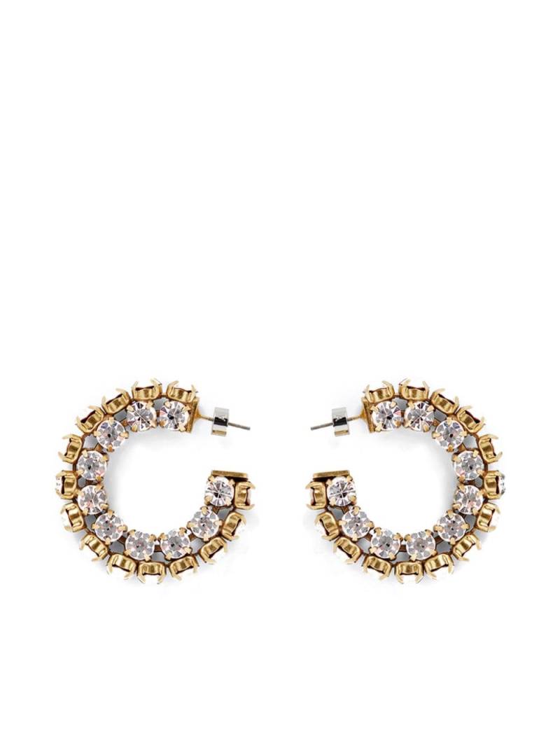 AREA small crystal hoop earrings - Gold von AREA