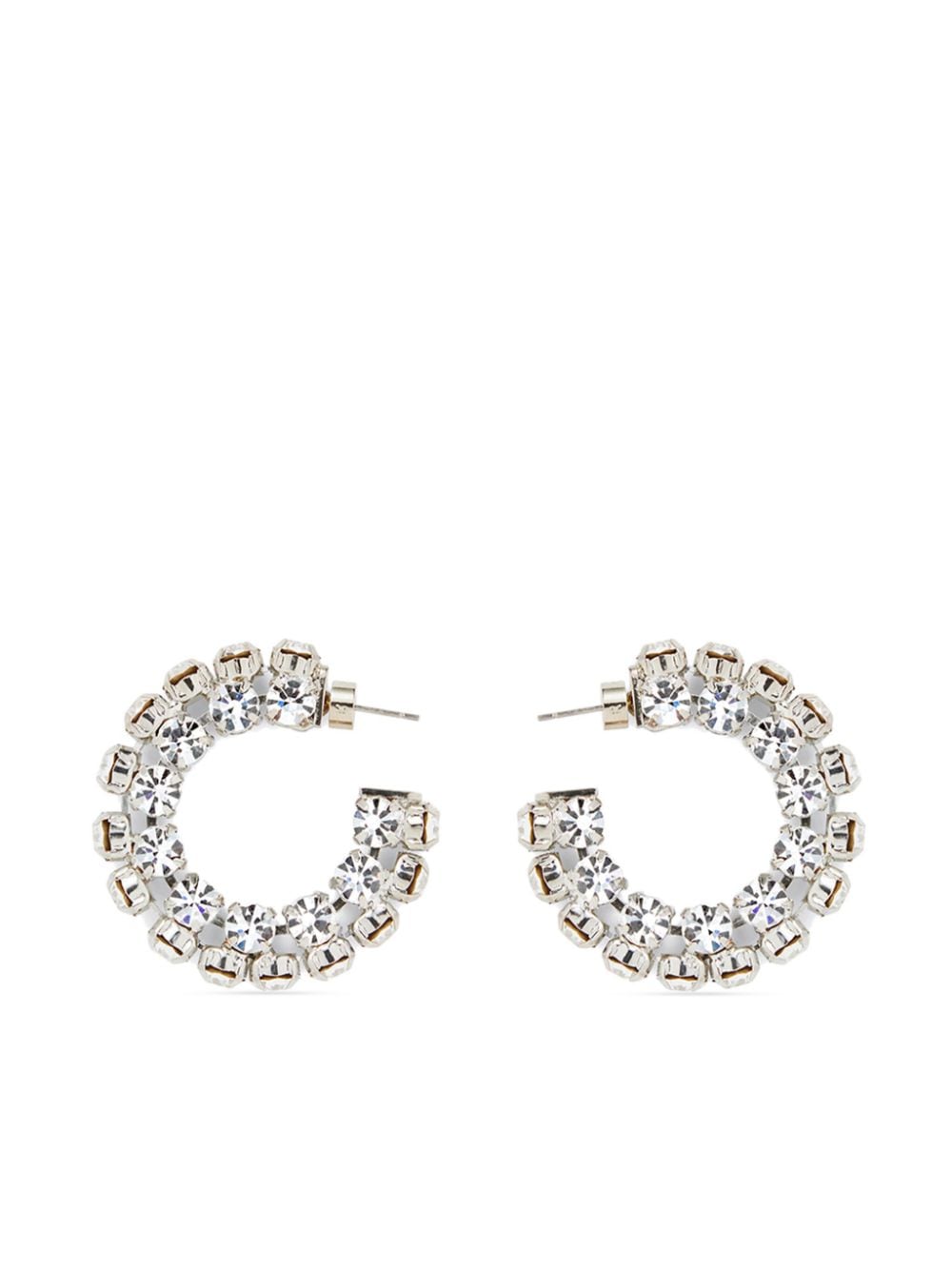 AREA small crystal hoop earrings - Silver von AREA